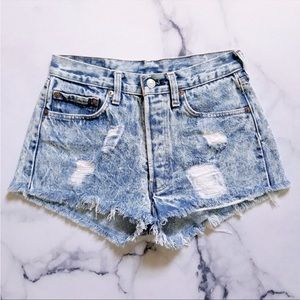 Levi’s 512 Vintage Denim Shorts - Distressed